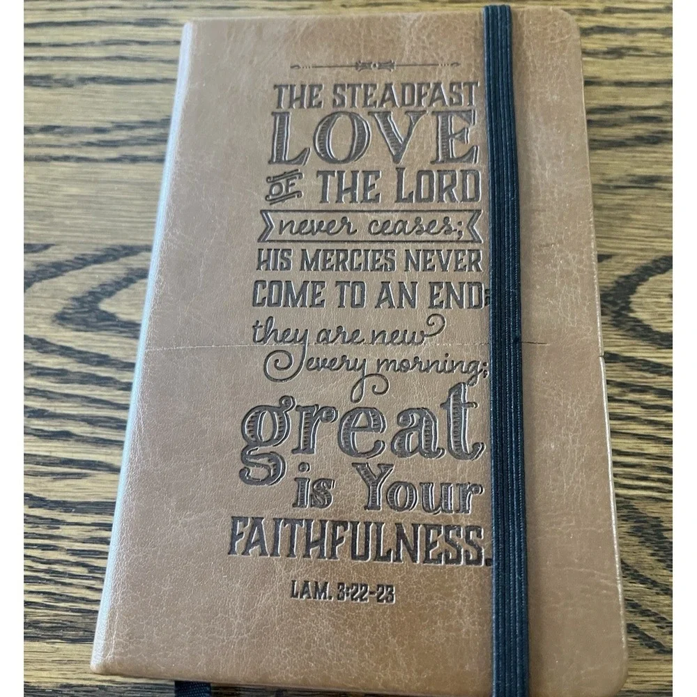2015 Christian Art Gifts Journal Diary Bible Verses‎ Faux Leather Cover Unused